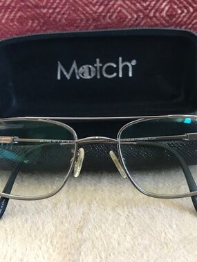 VTG Match Eyewear TITANIUM FLEX Eyeglasses ME-135S Dark Gunmetal 56-18-145